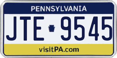 PA license plate JTE9545