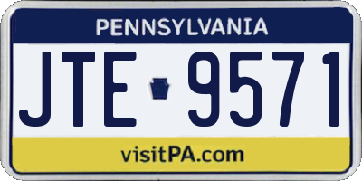 PA license plate JTE9571