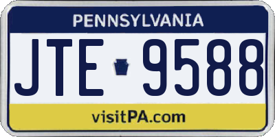 PA license plate JTE9588