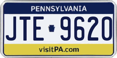 PA license plate JTE9620