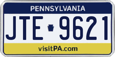 PA license plate JTE9621