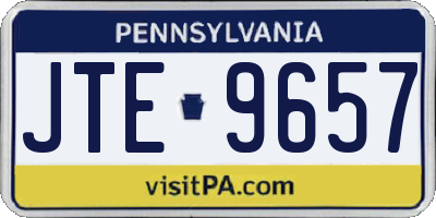 PA license plate JTE9657