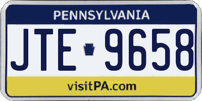 PA license plate JTE9658