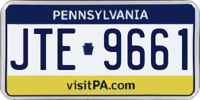 PA license plate JTE9661
