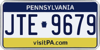 PA license plate JTE9679
