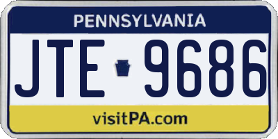 PA license plate JTE9686