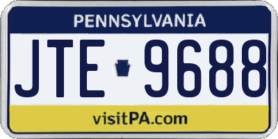 PA license plate JTE9688