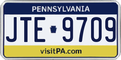 PA license plate JTE9709