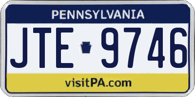 PA license plate JTE9746
