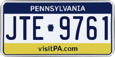 PA license plate JTE9761