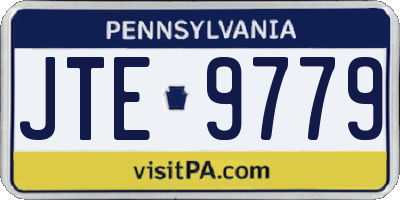 PA license plate JTE9779