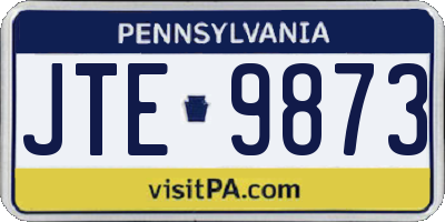 PA license plate JTE9873
