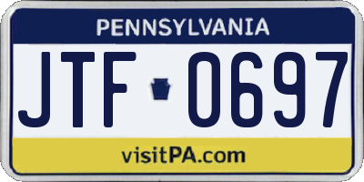 PA license plate JTF0697