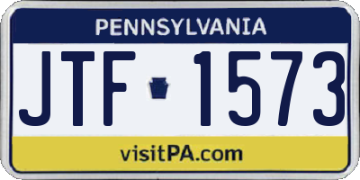 PA license plate JTF1573