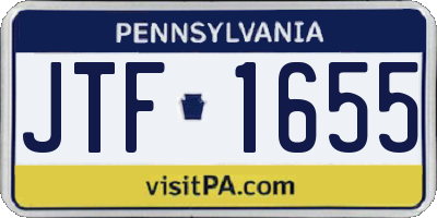 PA license plate JTF1655
