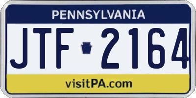 PA license plate JTF2164