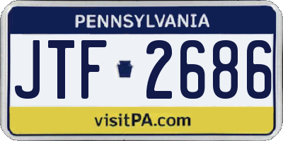 PA license plate JTF2686