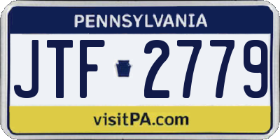 PA license plate JTF2779