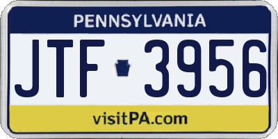 PA license plate JTF3956