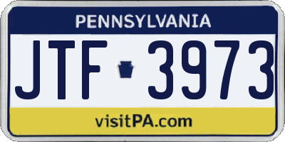PA license plate JTF3973