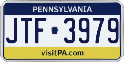 PA license plate JTF3979