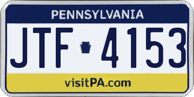 PA license plate JTF4153