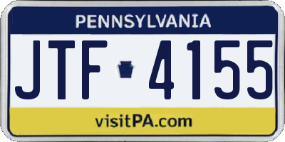 PA license plate JTF4155
