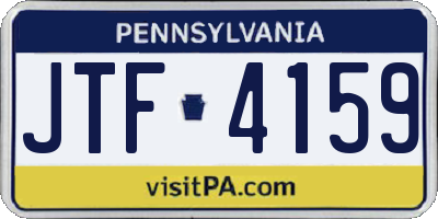 PA license plate JTF4159