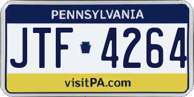 PA license plate JTF4264