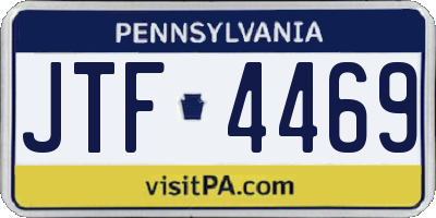 PA license plate JTF4469