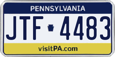 PA license plate JTF4483