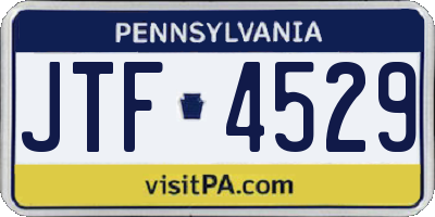 PA license plate JTF4529