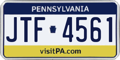 PA license plate JTF4561