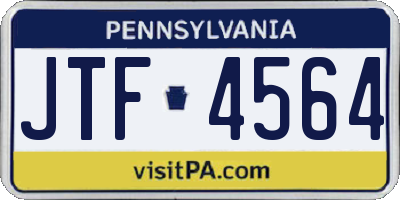 PA license plate JTF4564
