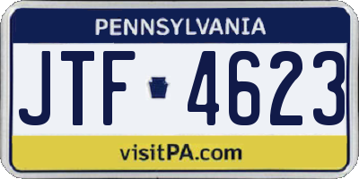 PA license plate JTF4623