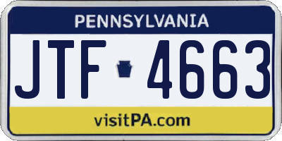 PA license plate JTF4663