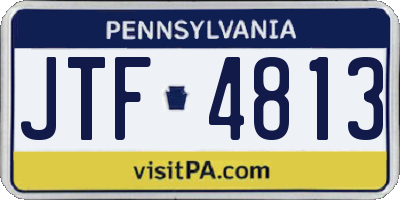 PA license plate JTF4813