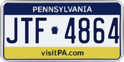 PA license plate JTF4864