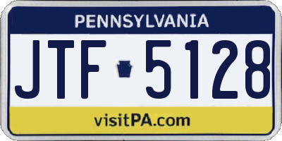 PA license plate JTF5128