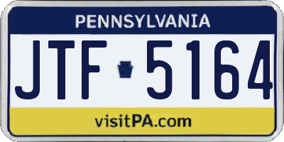 PA license plate JTF5164