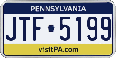 PA license plate JTF5199