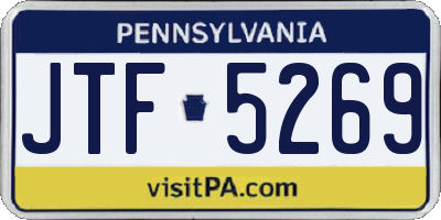 PA license plate JTF5269