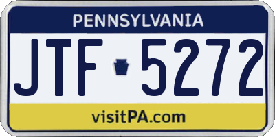 PA license plate JTF5272