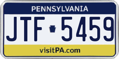 PA license plate JTF5459