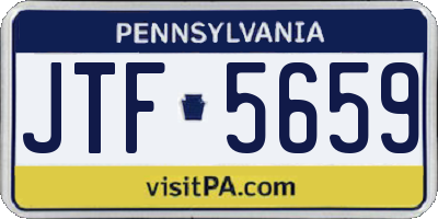 PA license plate JTF5659