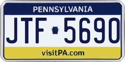 PA license plate JTF5690