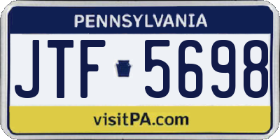 PA license plate JTF5698