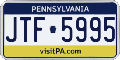 PA license plate JTF5995