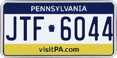 PA license plate JTF6044