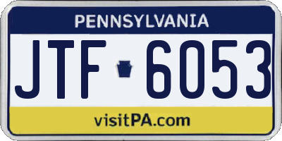 PA license plate JTF6053